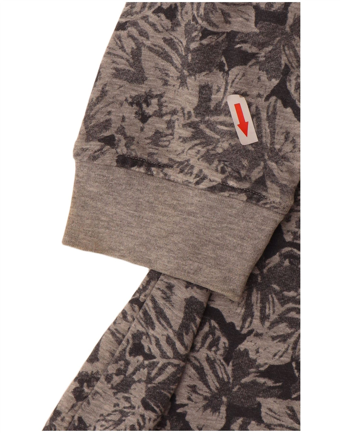 Damska bluza oversize Ellesse UK 14, średnia szara bawełna w kwiaty