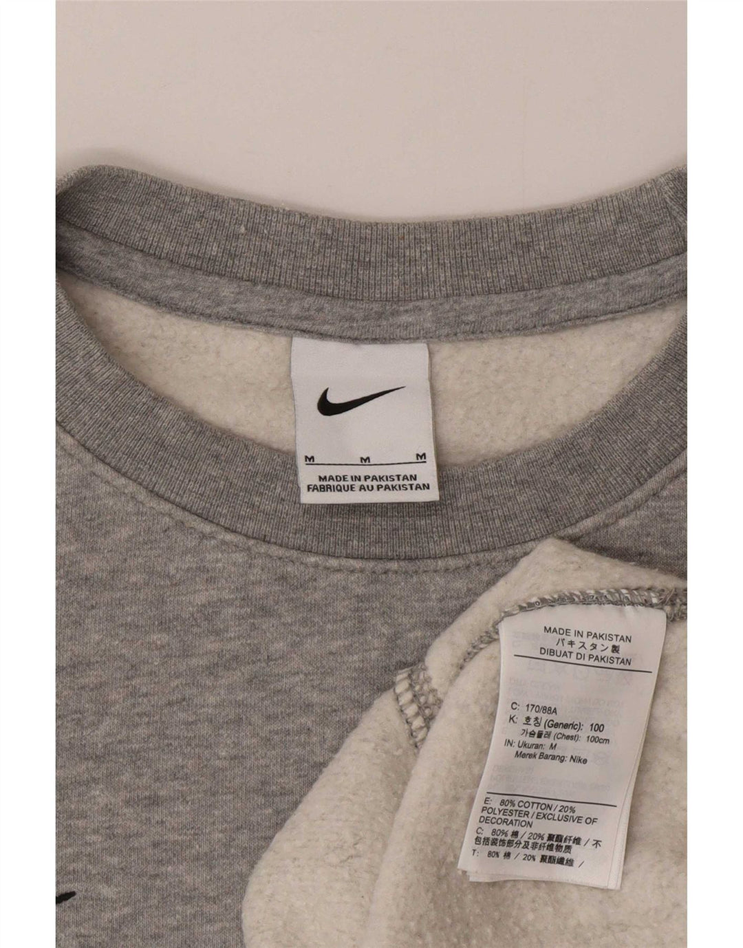 Męska bluza dresowa Nike, średnioszara, bawełniana