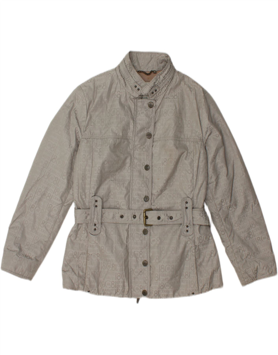 CERRUTI 1881 Womens Graphic Bomber Jacket IT 48 XL Grey Polyester Vintage Cerruti 1881 and Second-Hand Cerruti 1881 from Messina Hembry 