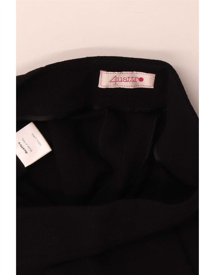 Vintage damskie krótkie spodnie W26 L23 czarna wełna