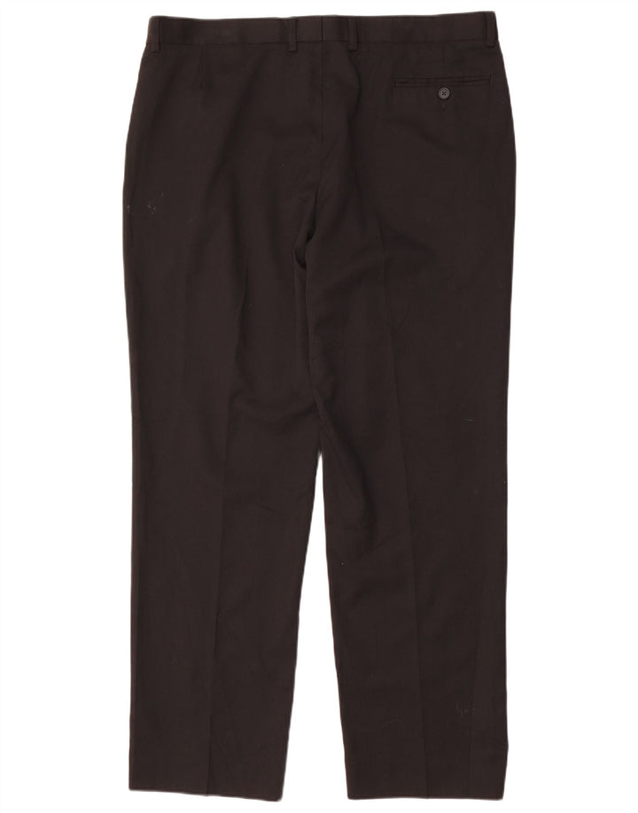 Męskie spodnie Chino o regularnym kroju Marks & Spencer W38 L31 Czarny poliester