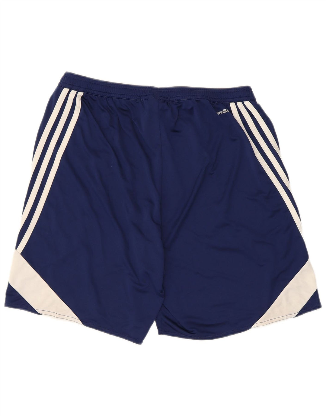 Męskie spodenki sportowe Adidas Climalite, duże, granatowe, z blokami kolorów, poliestrowe