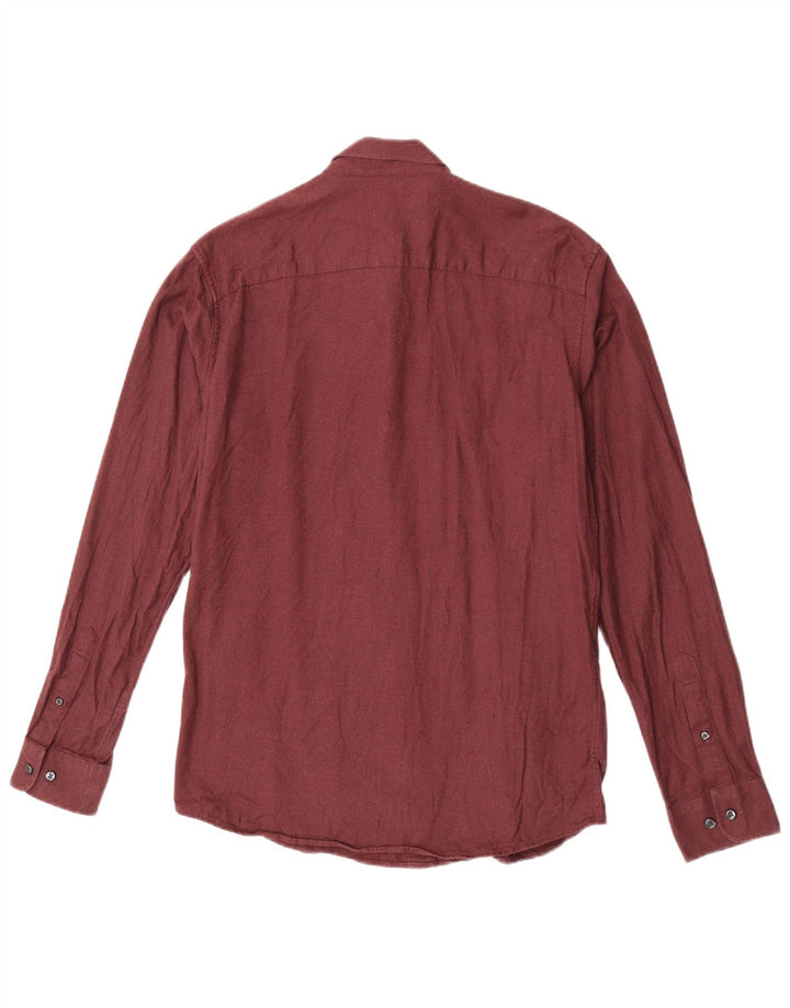 Koszula męska Jack & Jones o dopasowanym kroju, średnia, bordowa bawełna