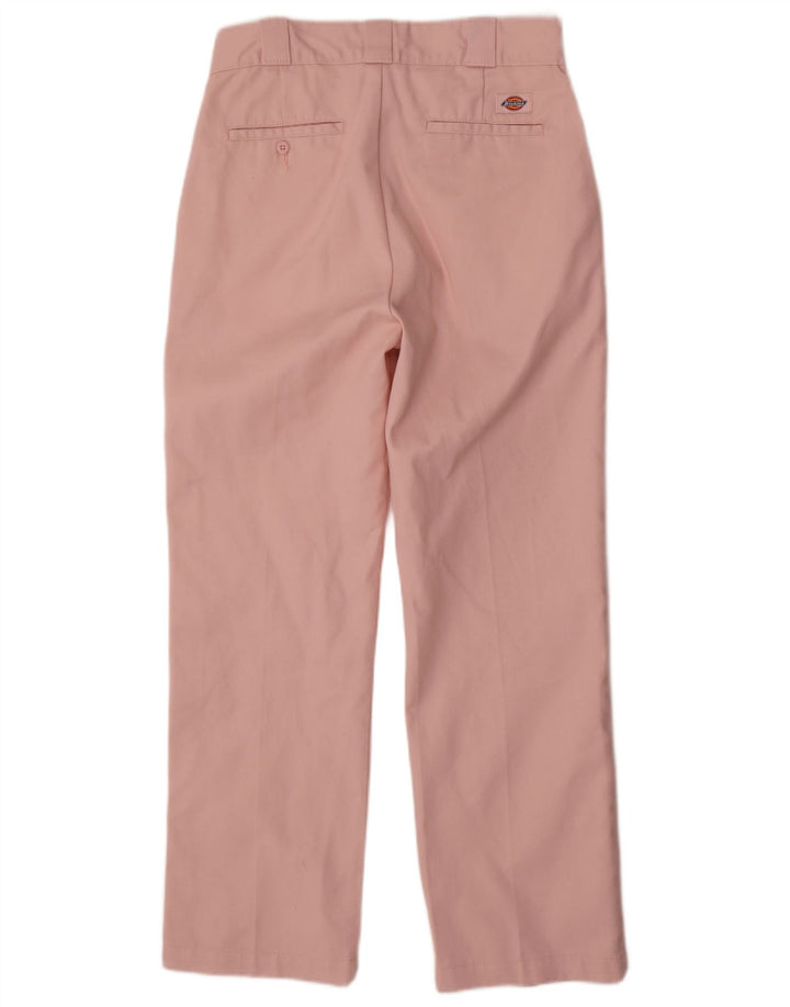 DICKIES Mens Straight Chino Trousers W28 L28 Pink Polyester