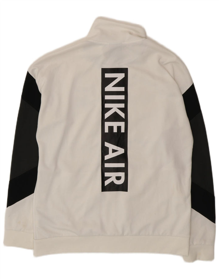 Męska kurtka dresowa Nike z grafiką, poliester w kolorze średniej bieli