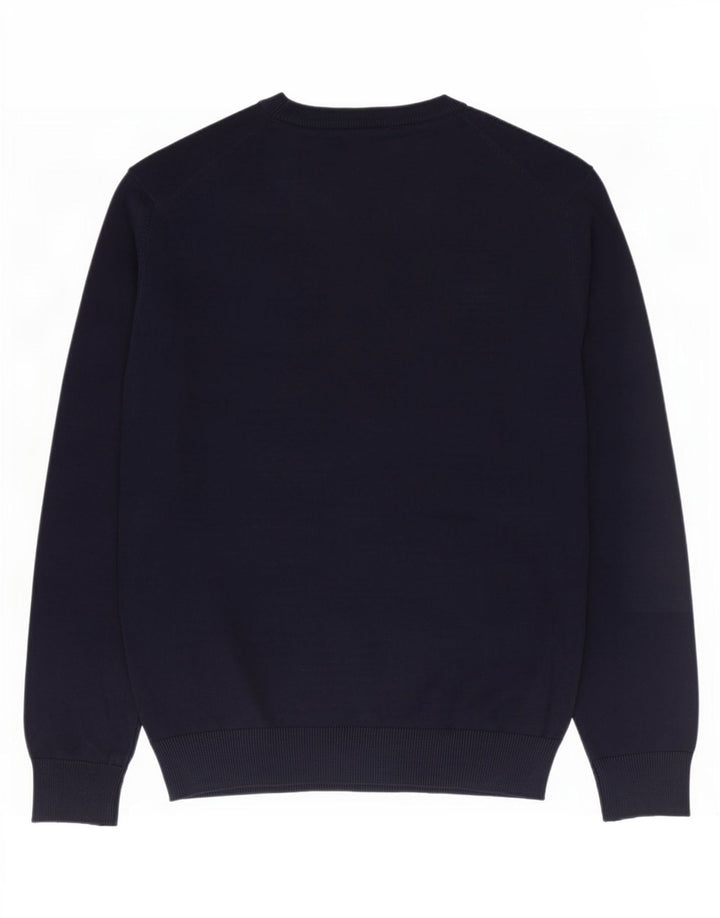 Crew Clothing Męski sweter z dekoltem w kształcie litery V, średni granatowy, bawełniany