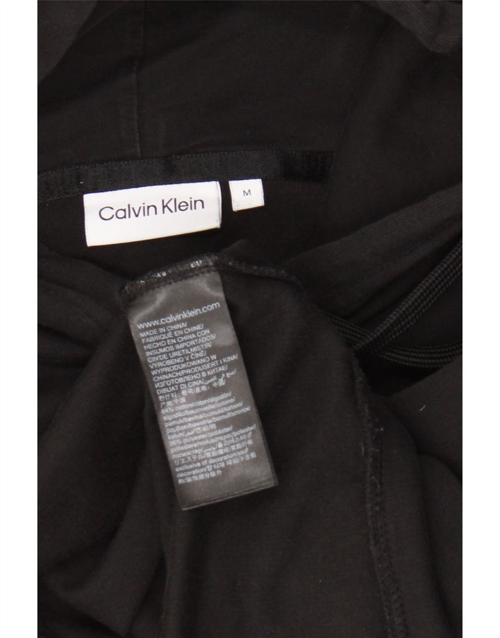Damski sweter oversize Calvin Klein z kapturem, UK 14, średni czarny, bawełniany