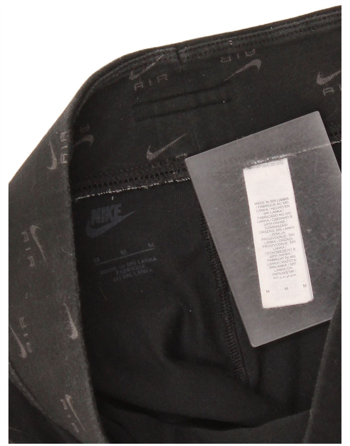 Damskie legginsy Nike Graphic UK 12, średnie czarne, bawełniane