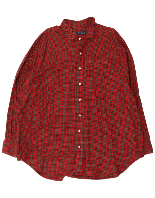 Koszula męska Polo Ralph Lauren 3XL, bawełniana w czerwoną kratę