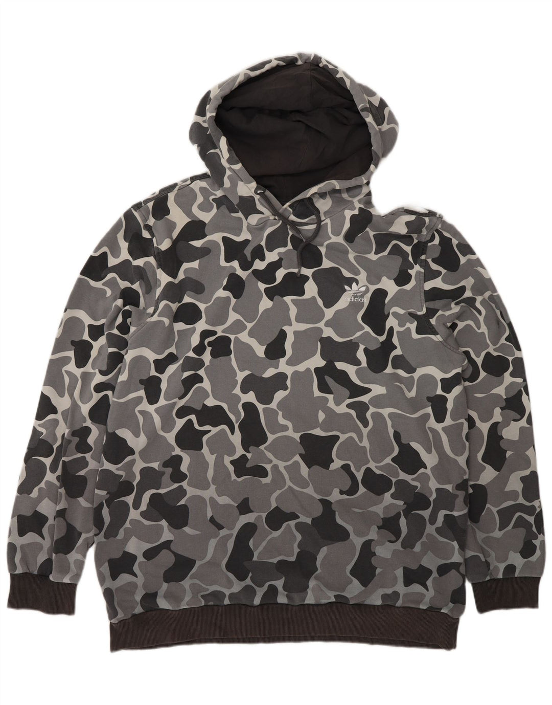 Adidas Męski sweter z kapturem, duży, szary, kamuflaż