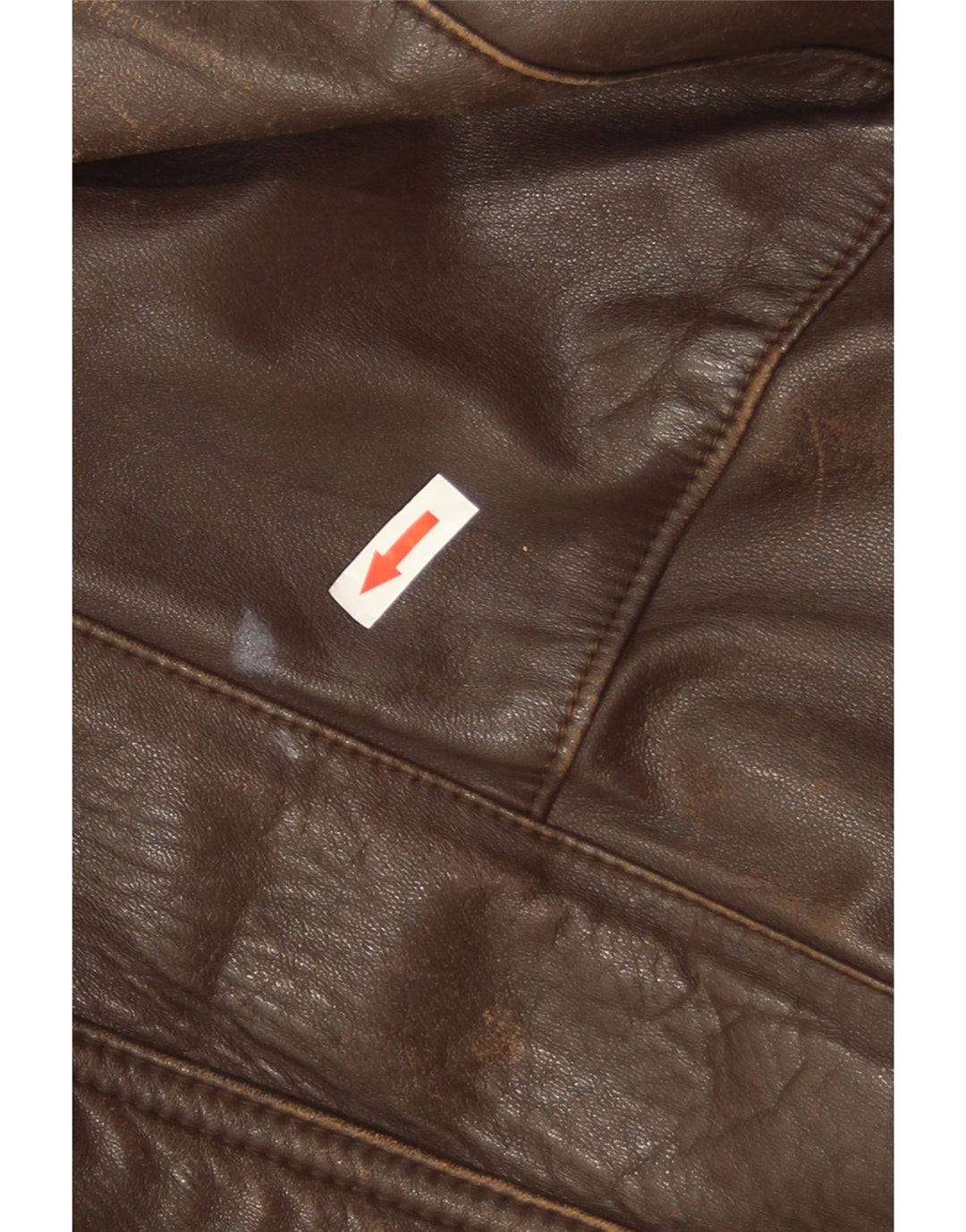 Vintage męska kurtka skórzana UK 44 2XL brązowa