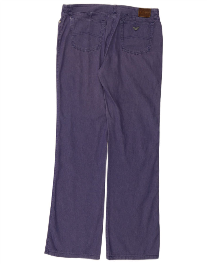 Damskie jeansy Bootcut Armani W32 L33 fioletowe