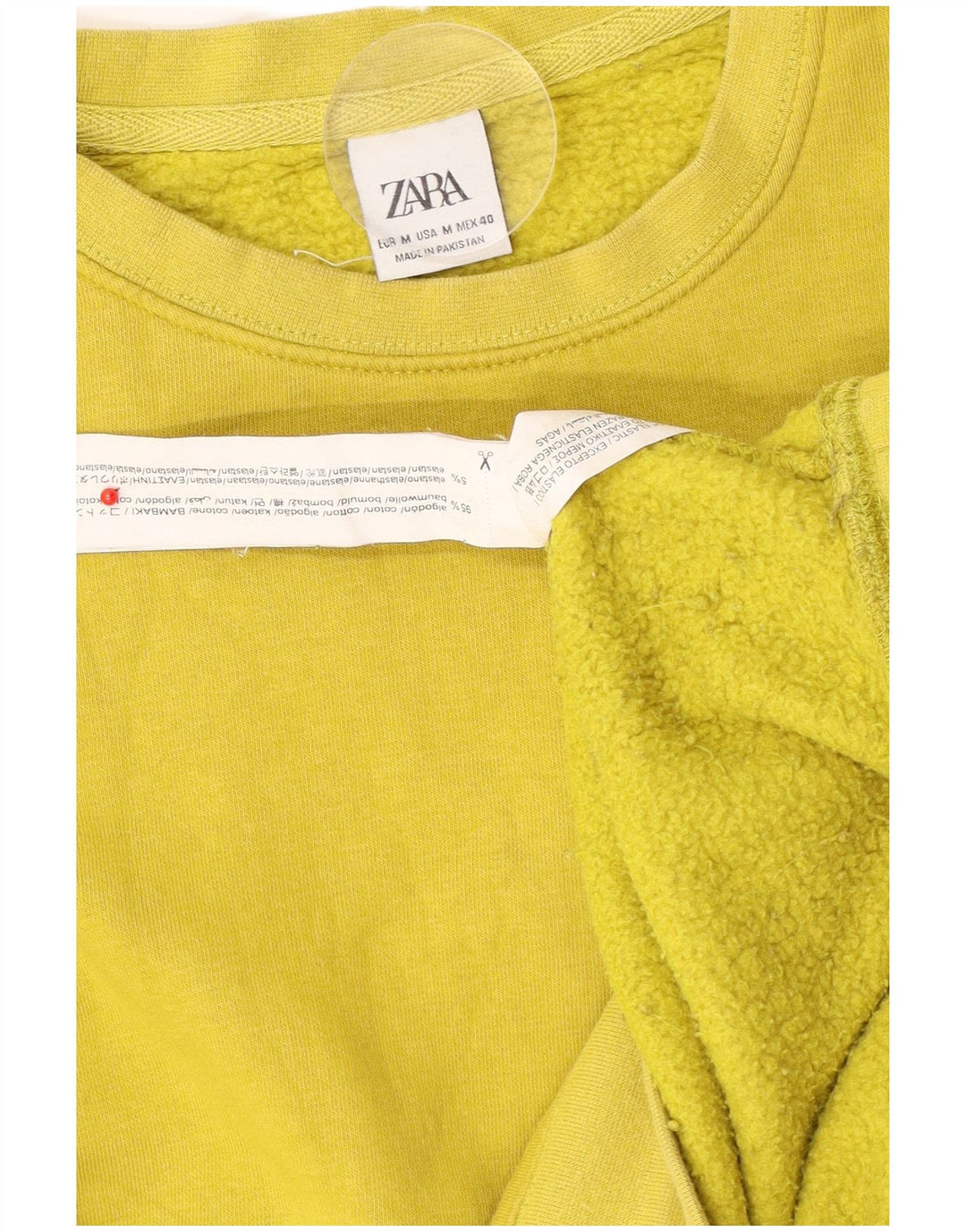 Męska bluza Zara Sweter, średnia żółta bawełna