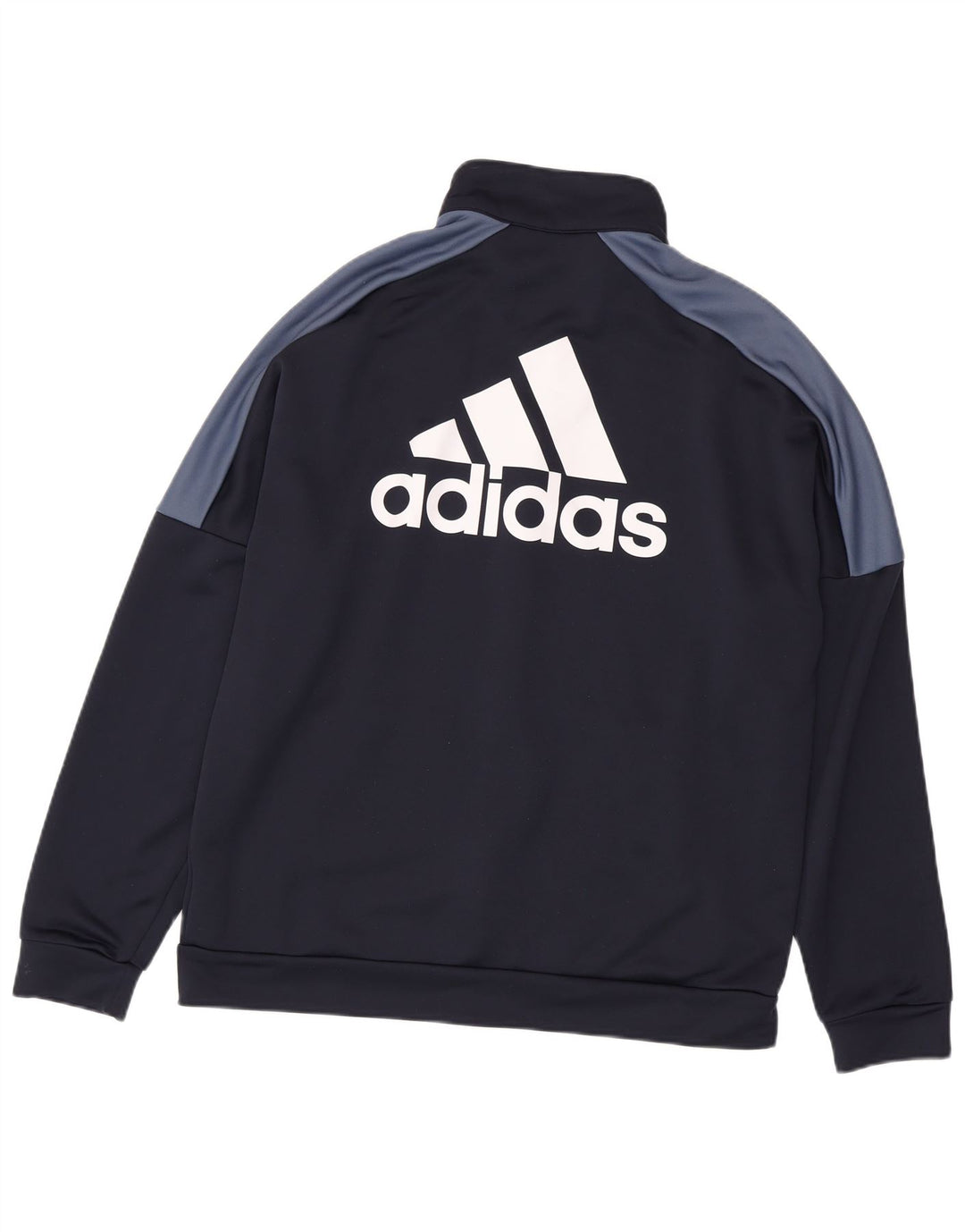 Męska kurtka dresowa ADIDAS z grafiką XL, granatowa, z blokami kolorów