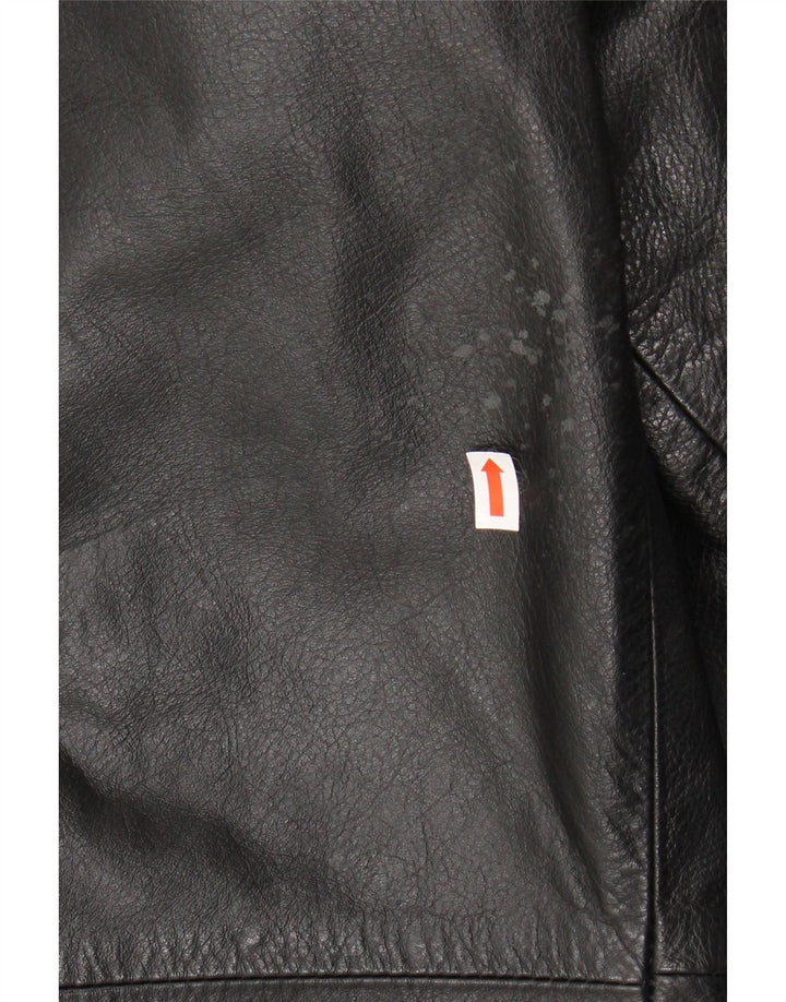 Męska kurtka skórzana VINTAGE IT 50 duża czarna skóra