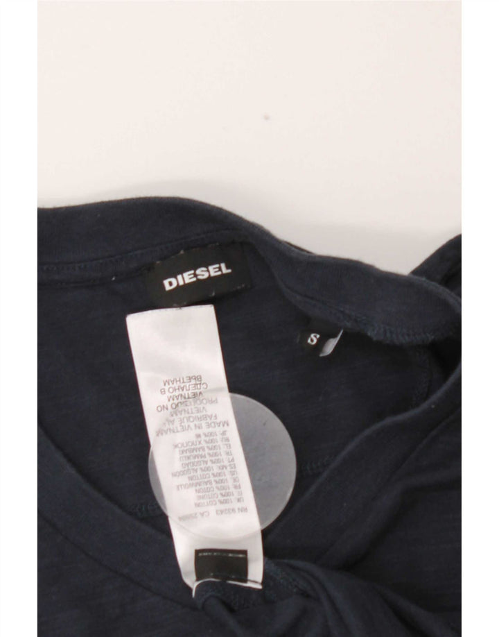T-shirt męski Diesel, mały, bawełniany w granatowe plamki
