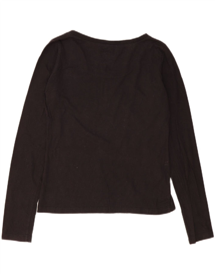 Damski top z grafiką Armani Jeans z długim rękawem, UK 16, duży, czarny