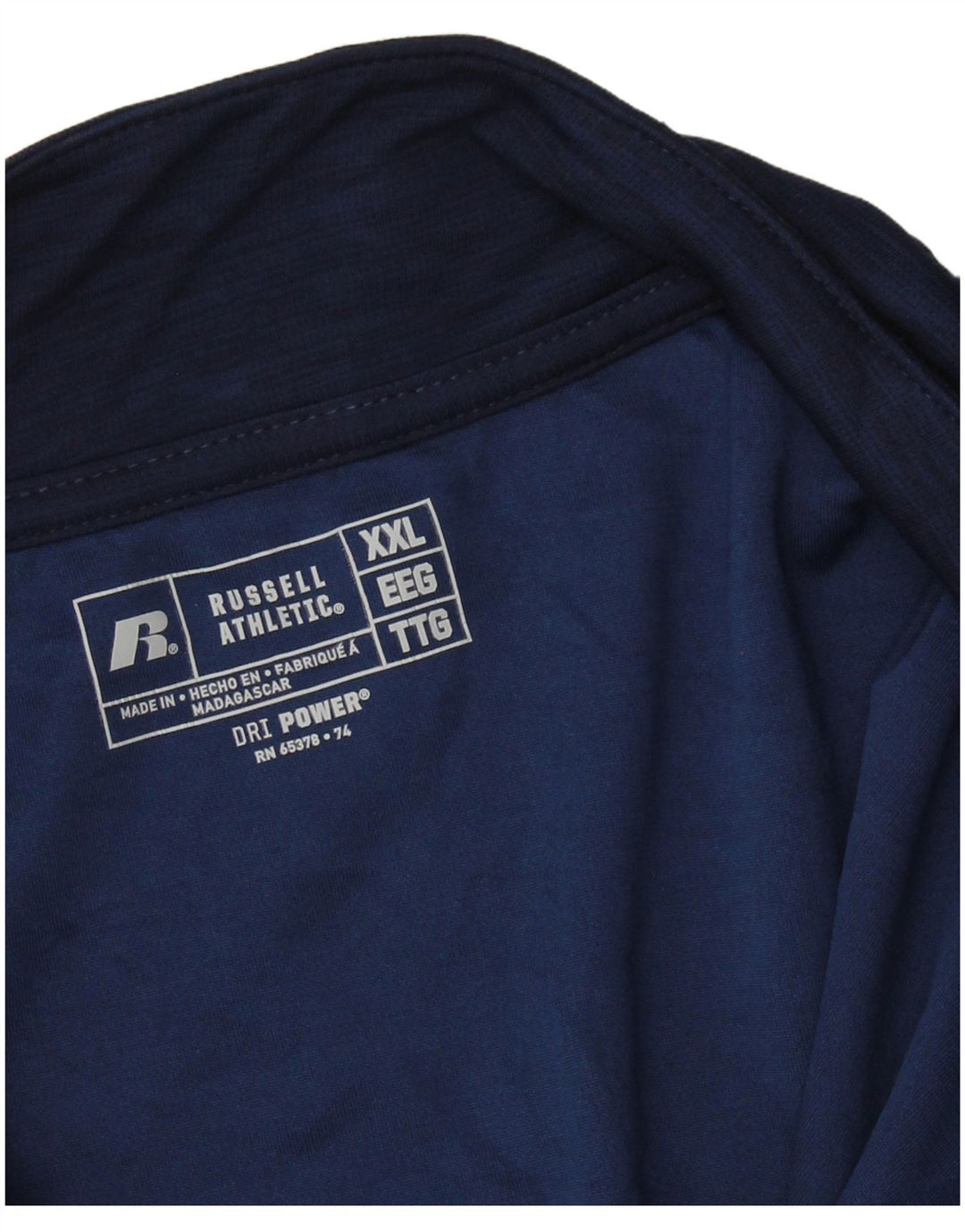 Męski top dresowy RUSSELL ATHLETIC Dri-Power, 2XL, granatowy