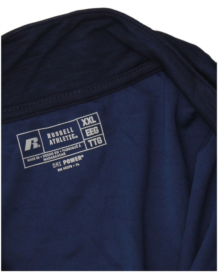 Męski top dresowy RUSSELL ATHLETIC Dri-Power, 2XL, granatowy