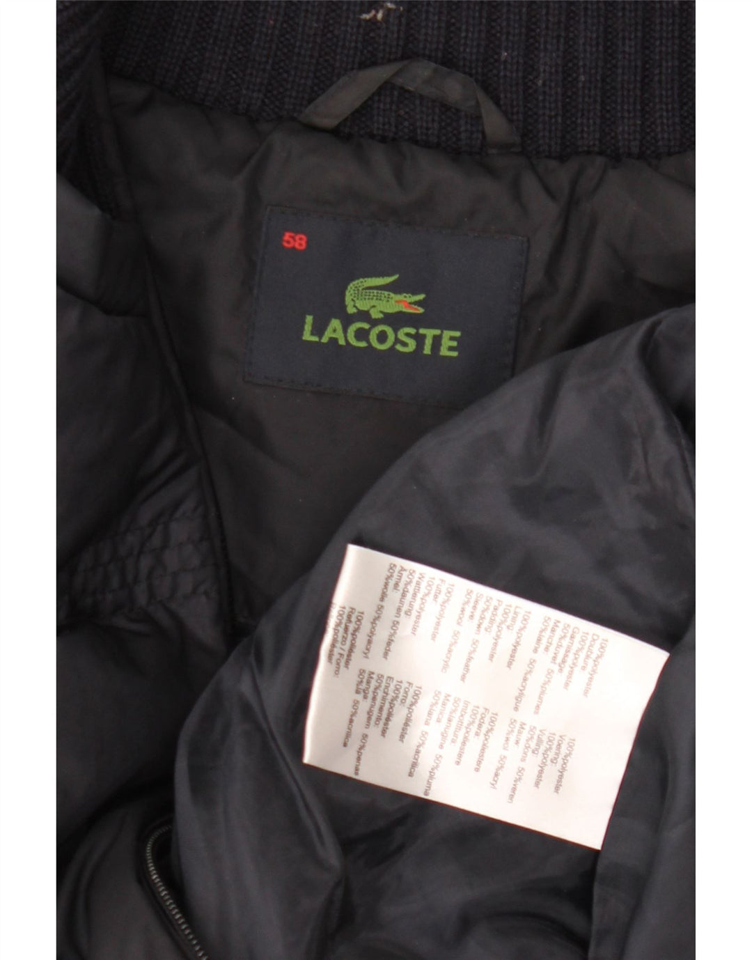 Męska wyściełana kamizelka Lacoste IT 58 3XL granatowa, poliester