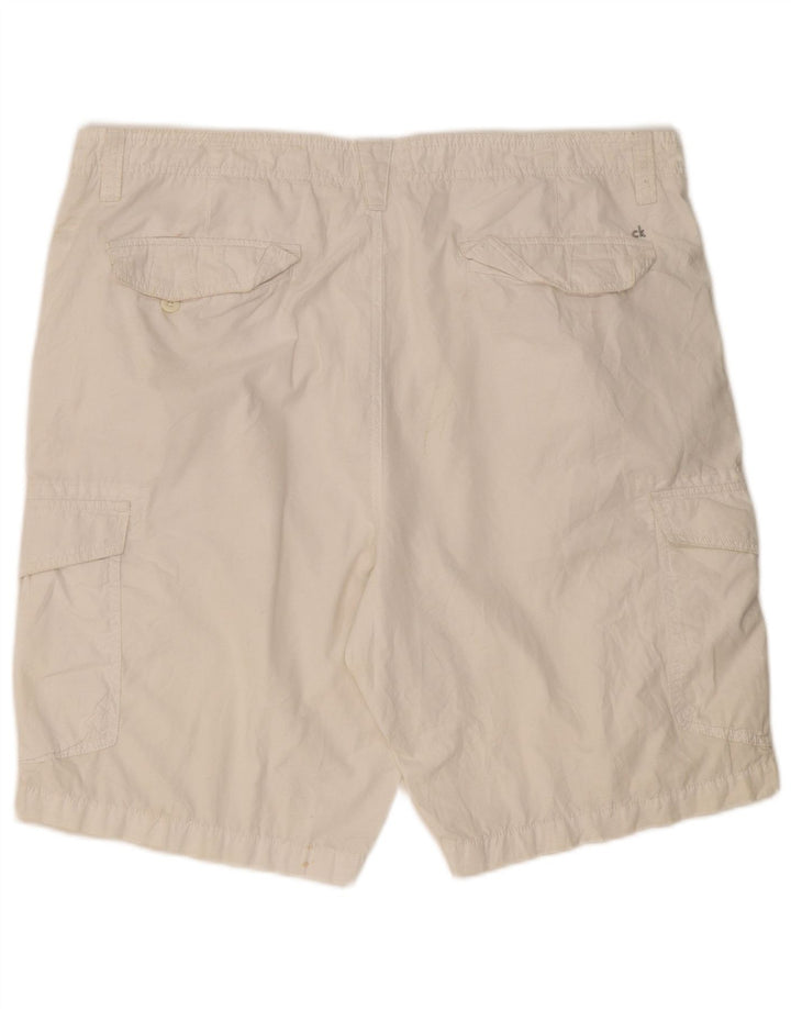 Męskie spodenki cargo Calvin Klein W40 XL, biała bawełna