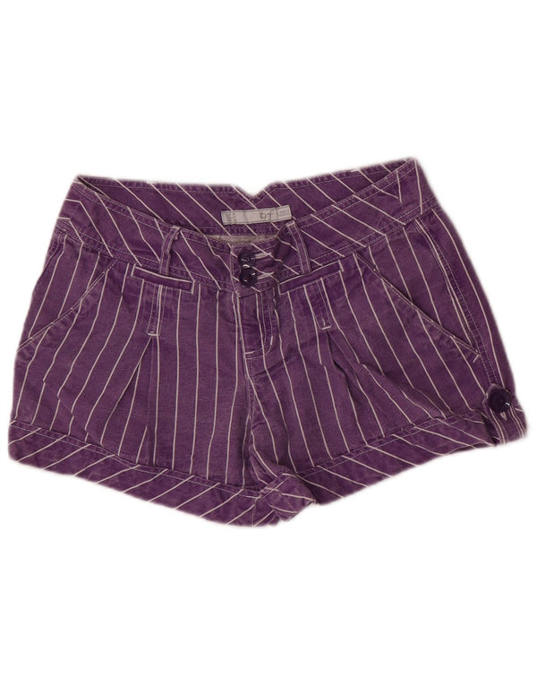 Damskie spodenki cargo Zara Trafaluc EU 36 XS W26 Fioletowe bawełniane paski
