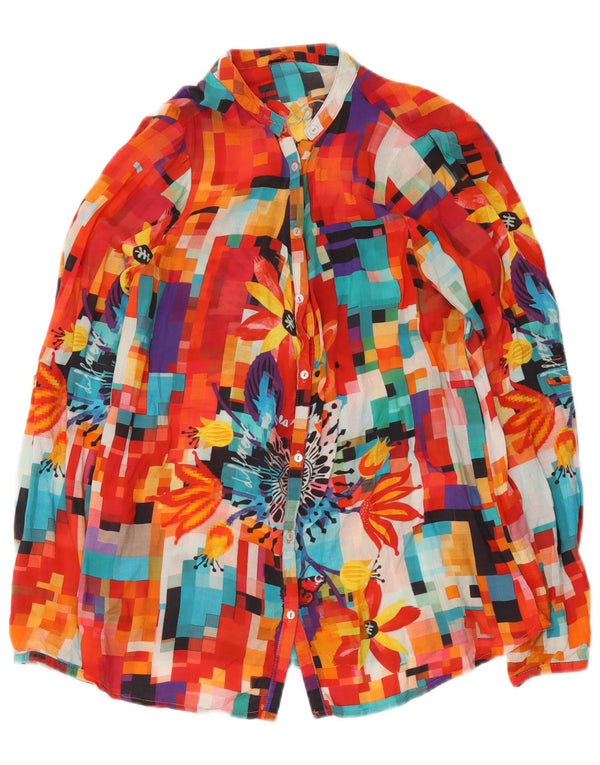 Damska bluzka koszulowa Desigual Graphic UK 12, średnia, wielokolorowa, geometryczna