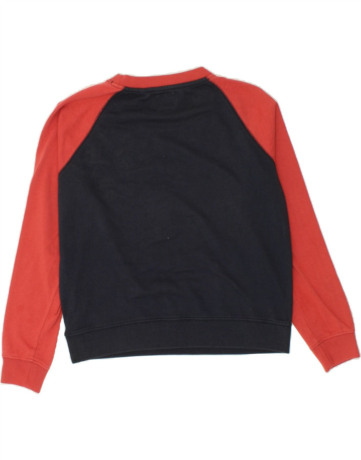 JACK WILLS Womens Graphic Sweatshirt Jumper UK 12 Medium Navy Blue Vintage Jack Wills and Second-Hand Jack Wills from Messina Hembry 