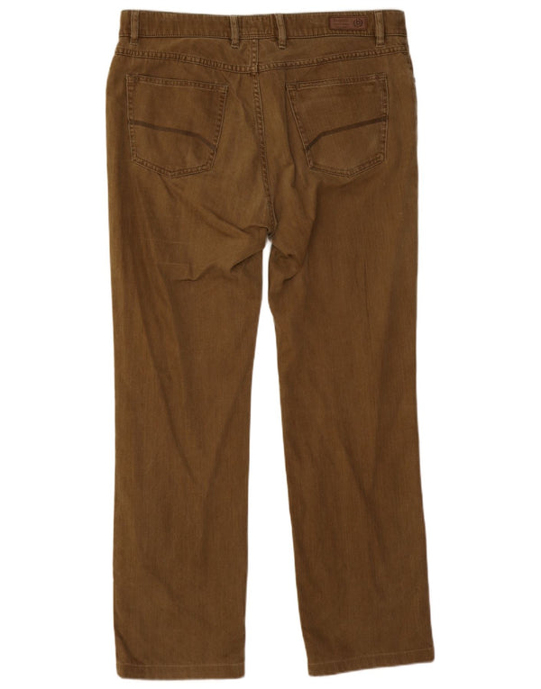 Męskie proste spodnie Bugatti IT 54 2XL W36 L30 Khaki Cotton