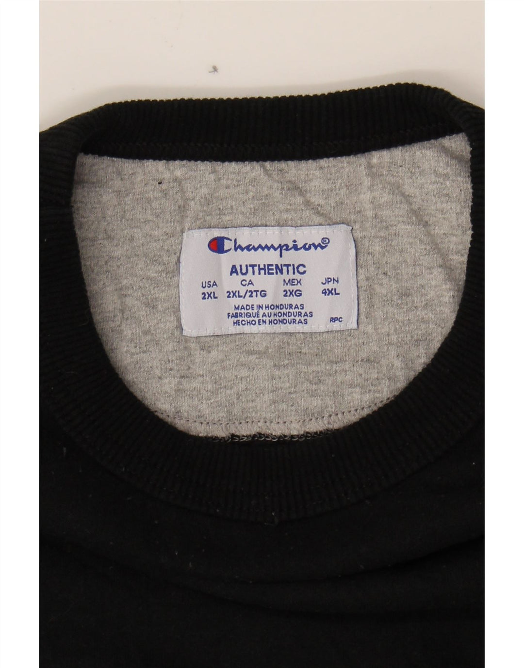 CHAMPION Mens Sweatshirt Jumper 2XL Black Cotton Vintage Champion and Second-Hand Champion from Messina Hembry 