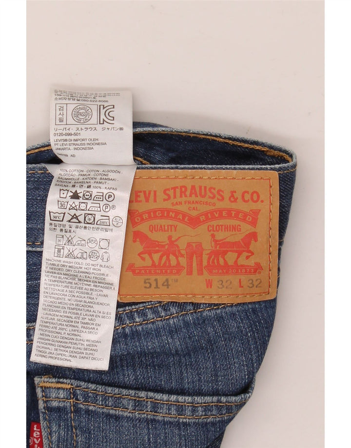 Męskie spodenki jeansowe Levi's 514 W32 Średnioniebieskie bawełniane