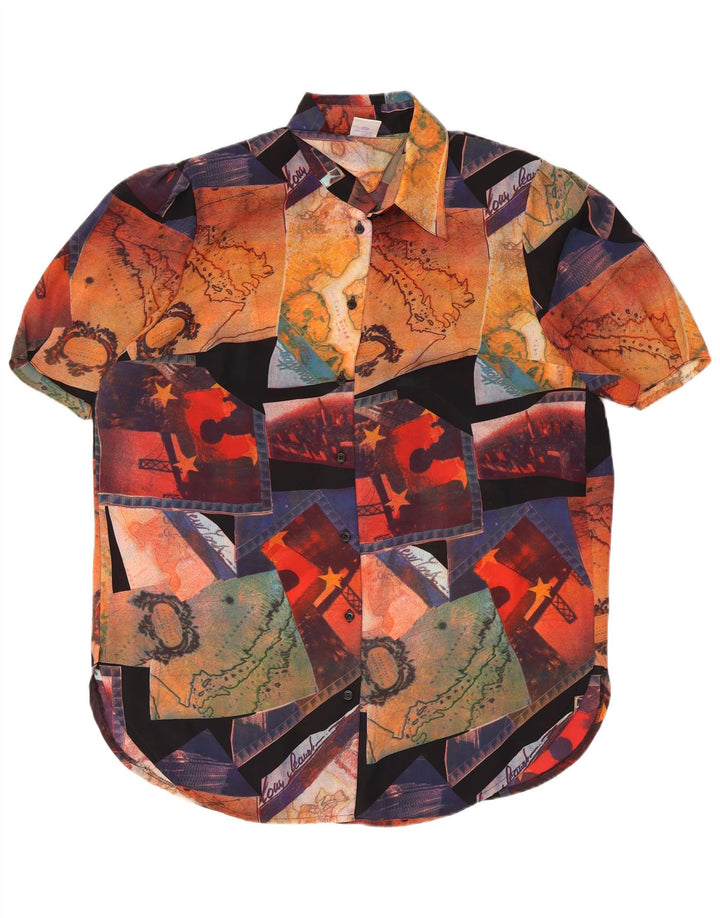 NOWA Damska bluzka koszulowa oversize FAST EU 44 XL Wielokolorowy patchwork