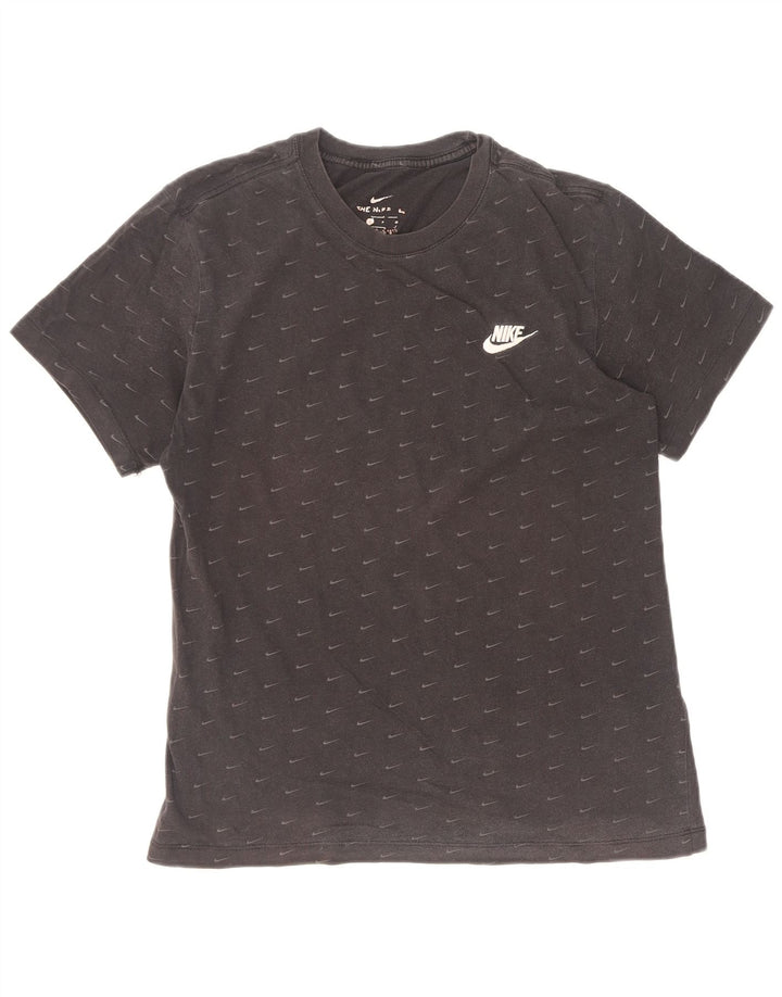 Męski T-shirt z grafiką Nike, mały, czarny, bawełniany