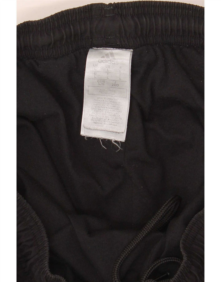 Adidas Męskie spodnie dresowe Joggery, duże, czarne, poliestrowe