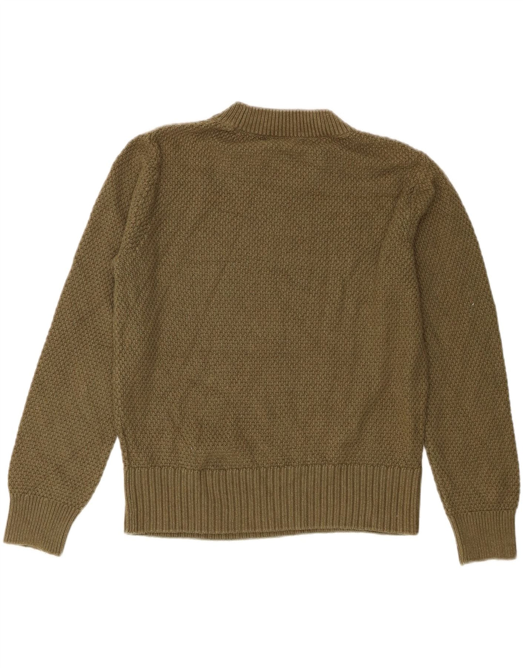 Marks & Spencer Damski sweter z okrągłym dekoltem, UK 12, średnia bawełna khaki