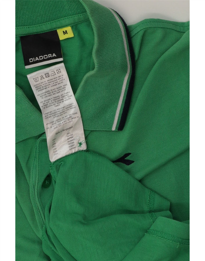 Męska koszulka polo Diadora, średnia zielona bawełna