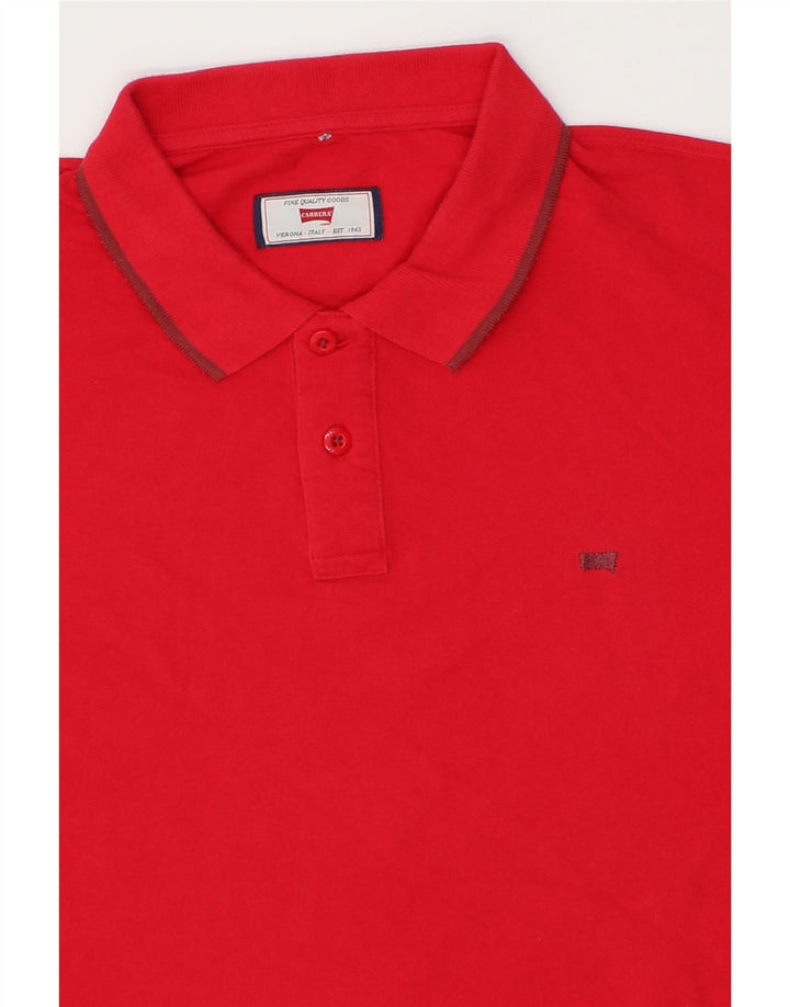 CARRERA Mens Polo Shirt Large Red Vintage Carrera and Second-Hand Carrera from Messina Hembry 