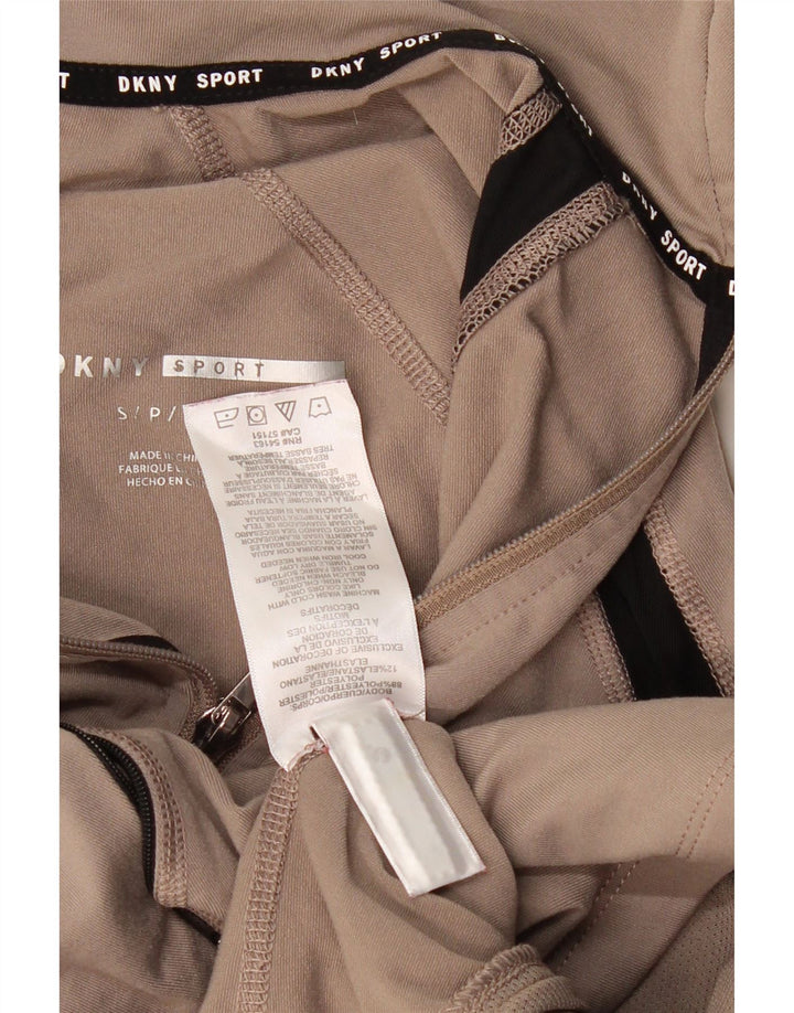 Damska kurtka dresowa DKNY UK 10, mały beżowy poliester z blokami kolorów