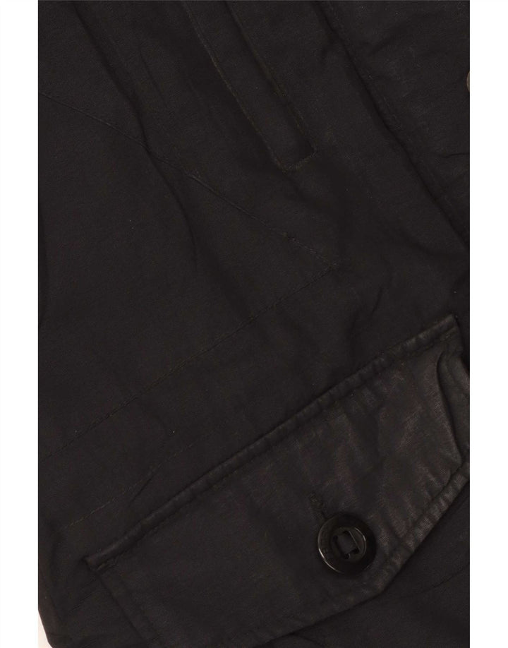 Damska kurtka parka z kapturem Superdry UK 12, średni czarny nylon