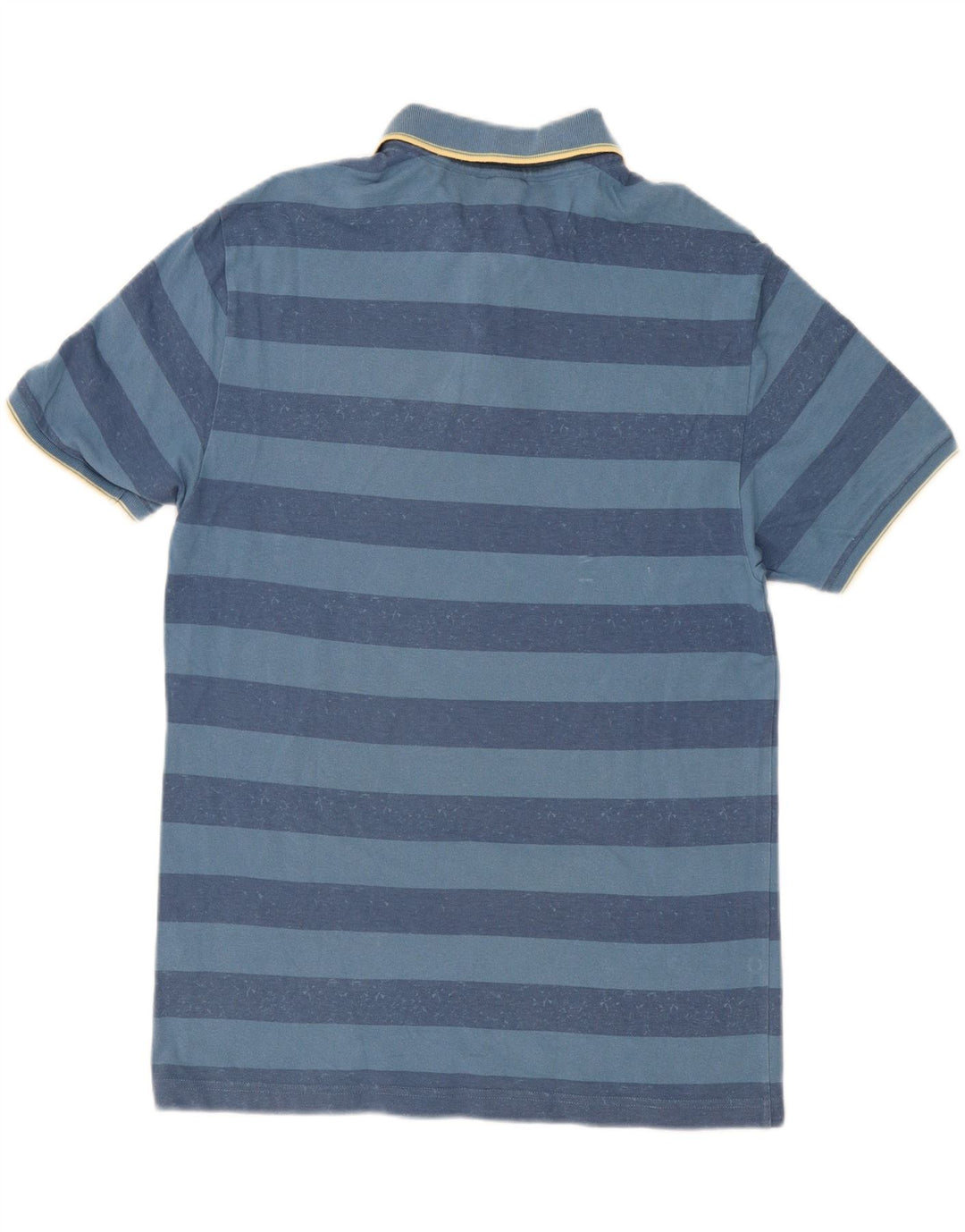 ASICS Mens Polo Shirt XL Blue Striped Cotton Vintage Asics and Second-Hand Asics from Messina Hembry 