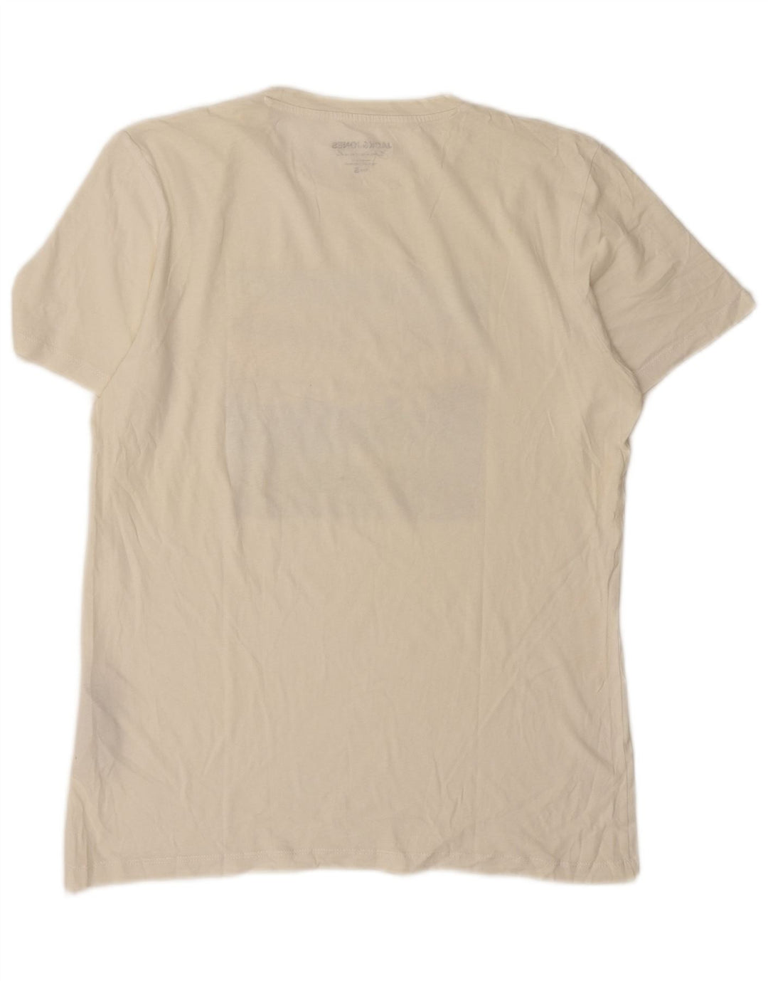 Męski T-shirt z grafiką Jack & Jones, mały, biały, bawełniany