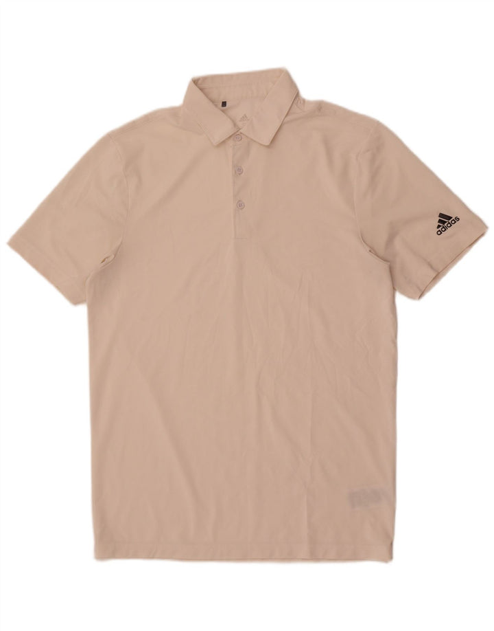 Męska koszulka polo Adidas Primegreen, mała, biała, z poliestru