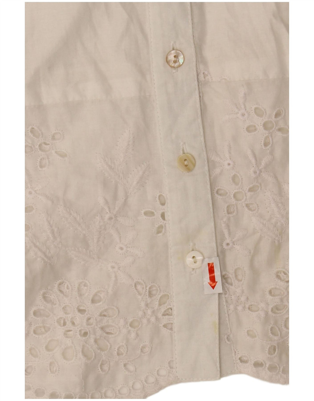 Bluzka damska z krótkim rękawem WAREHOUSE UK 10, mała, biała, poliestrowa