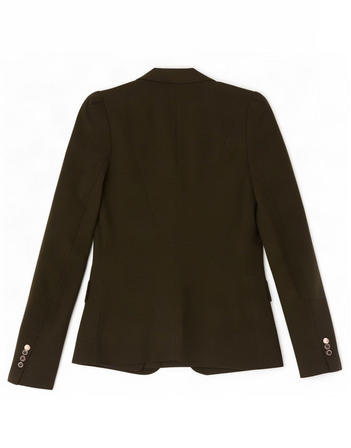 Damska marynarka Zara zapinana na 1 guzik, UK 6 XS, khaki, poliester