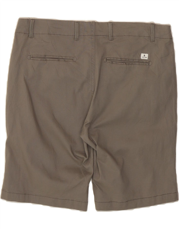 JACK & JONES Mens Regular Chino Shorts W34 Large Grey Cotton Vintage Jack & Jones and Second-Hand Jack & Jones from Messina Hembry 