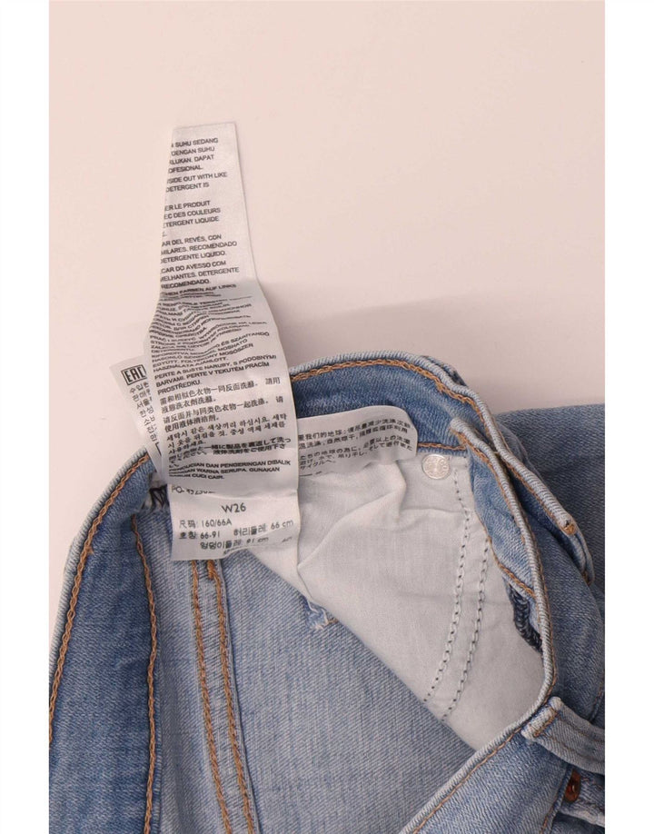Damskie spodenki dżinsowe Levi's w trudnej sytuacji, małe W26, niebieska bawełna