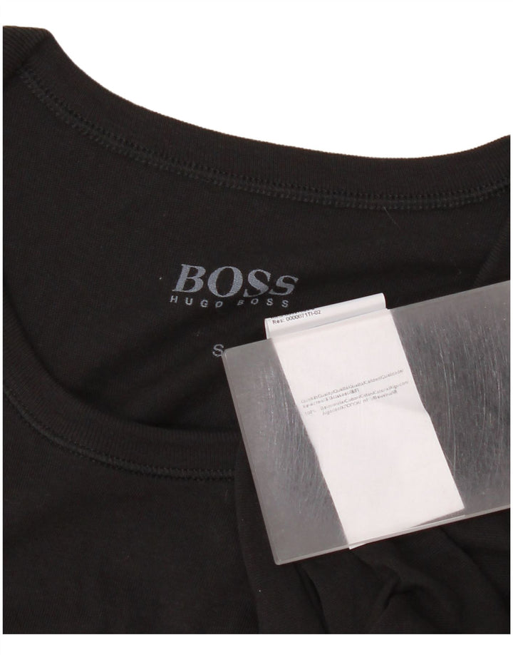 T-shirt męski Hugo Boss, mały, czarny, bawełniany