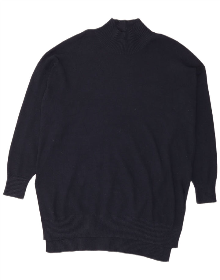 Marks & Spencer Damski sweter z golfem UK 16, duży, granatowy