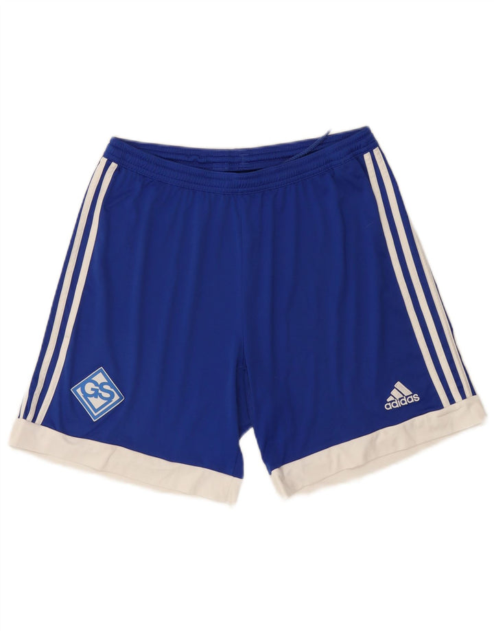 Męskie spodenki sportowe Adidas Climacool, duże, niebieskie, z poliestru z blokami kolorów