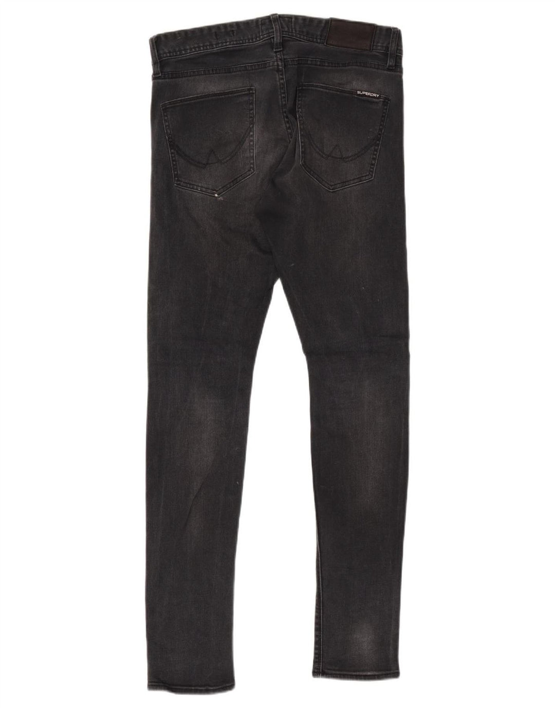 Damskie jeansy rurkowe Superdry w trudnej sytuacji W30 L32, czarne, bawełniane